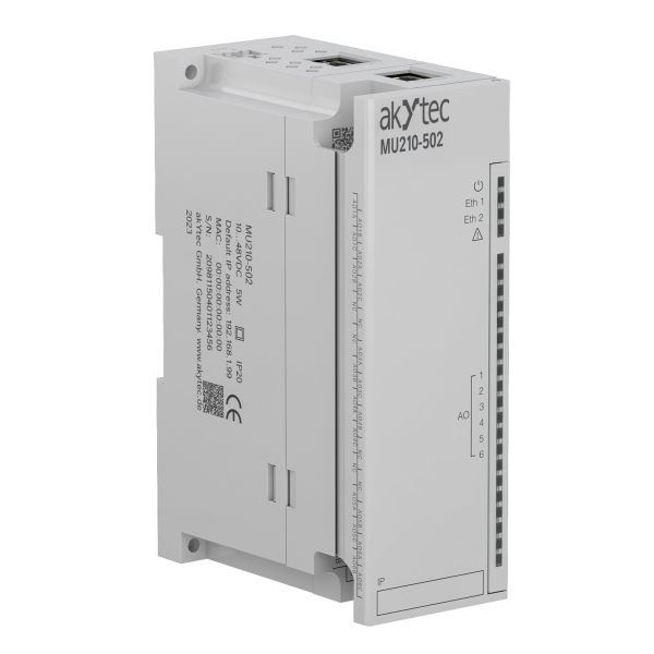德国akYtec MU210 模拟输出模块系列(AO，Modbus TCP，以太网) 模拟输出模块