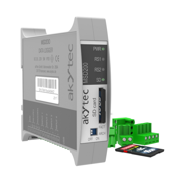 德国akYtec MSD200数据记录仪 数据记录器 专为DIN导轨安装设计