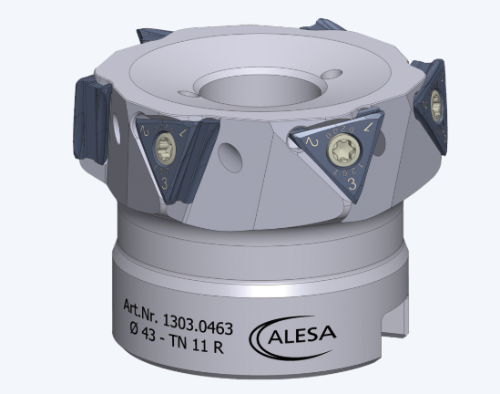 ALESA带可转位刀片的铣刀，方肩铣削，1303 – ALESA DELTA ，铣头
