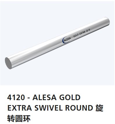 瑞士ALESA,车削和切槽工具,4120 – ALESA GOLD EXTRA SWIVEL ROUND, 旋转圆环,硬化和研磨 – ISO 5421 / 77