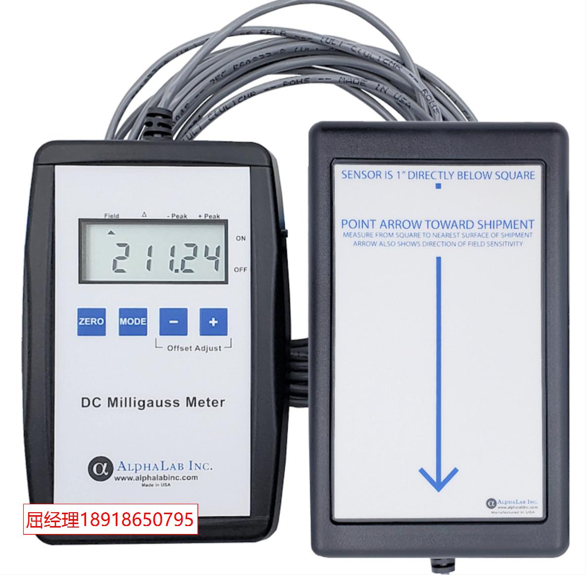 Alphalab Air Shipment Milligauss Meter (Oersted Meter)空运毫高斯米 用于验证是否符合 IATA、IACO 和 FAA 关于空运包裹磁性的规定
