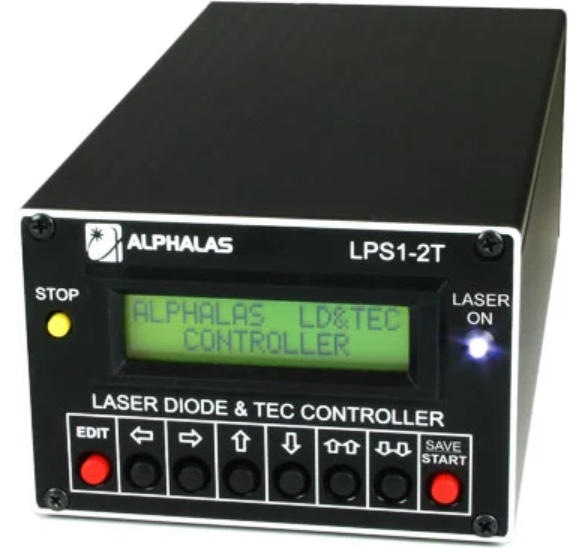 德国 ALPHALAS,数字半导体激光管驱动器和双 TEC 控制器,LPS1-2T 系列,带有双温度控制器