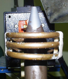 Ambrell感应加热器的应用-钎焊53：不锈钢轴上焊接硬质合金（开矿挖掘机应用）