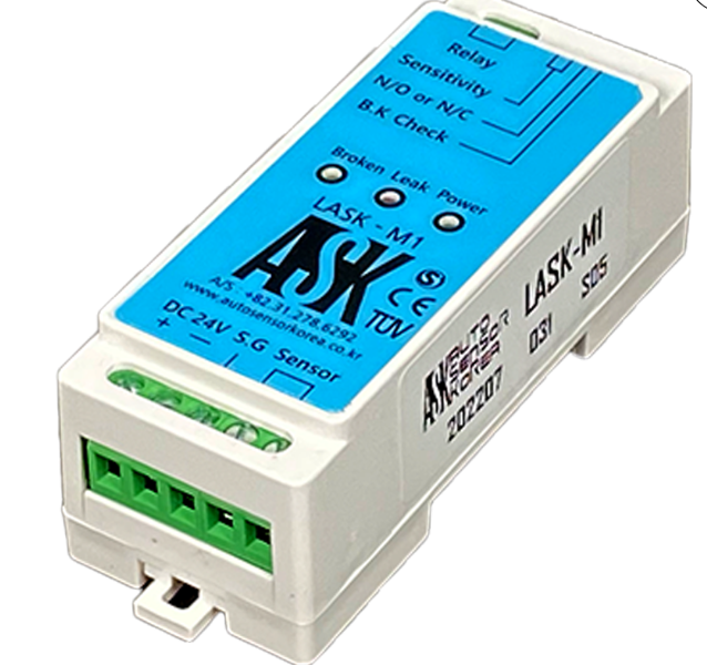 韩国ASK,泄漏控制器,LASK – M1,在短时间内对传感器部分检测到的泄漏做出反应,并产生继电器和 LED 输出