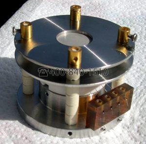 HRBIS-10000 探头，带有两个可选的 90% 光束衰减网格。网格是电铸镍网格;在这种情况下，光束强度总共降低了 99%。使用这些栅极有助于延长更高电流离子束的 MCP 使用寿命。