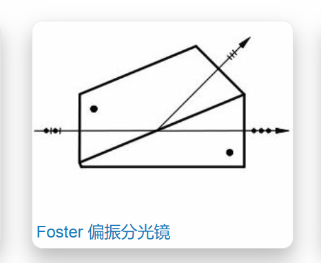 德国 Bernhard Halle,偏光片,Foster 偏振分光镜,他们有一个额外的抛光 表面,其方向允许反射光束从棱镜中射出