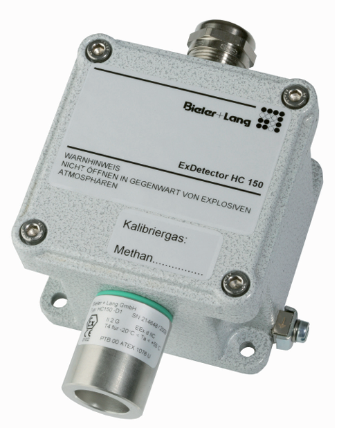 德国Bieler+Lang,传感器,ExDetector HC 150 / HC 150 K,可用于检测 0 至 100 % LEL 测量范围内的爆炸性气体和蒸气,探头专为管道安装
