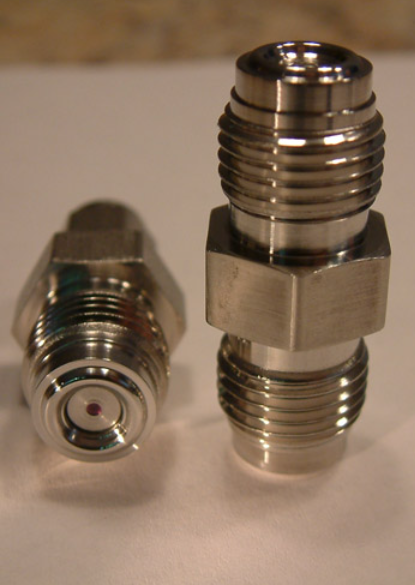 美国Bird Precision, 不锈钢活接头,RB82046 系列,不锈钢孔板接头,用于表面密封应用,孔口尺寸范围为 0.0004 英寸至 0.081 英寸