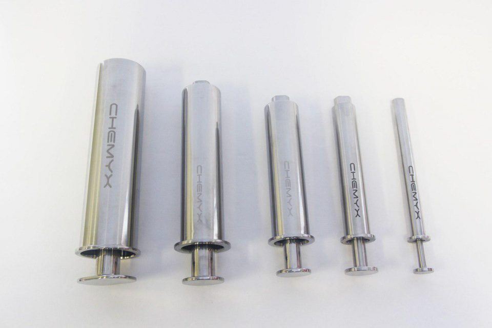 Chemyx注射器，高压注射泵用不锈钢注射器，6mL, 20mL, 30mL和100mL的注射器