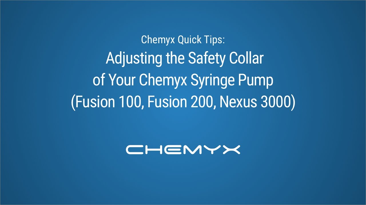 美国Chemyx Fusion 系列精密微量注射泵 如何调整注射泵的安全环（Chemyx Fusion系列）