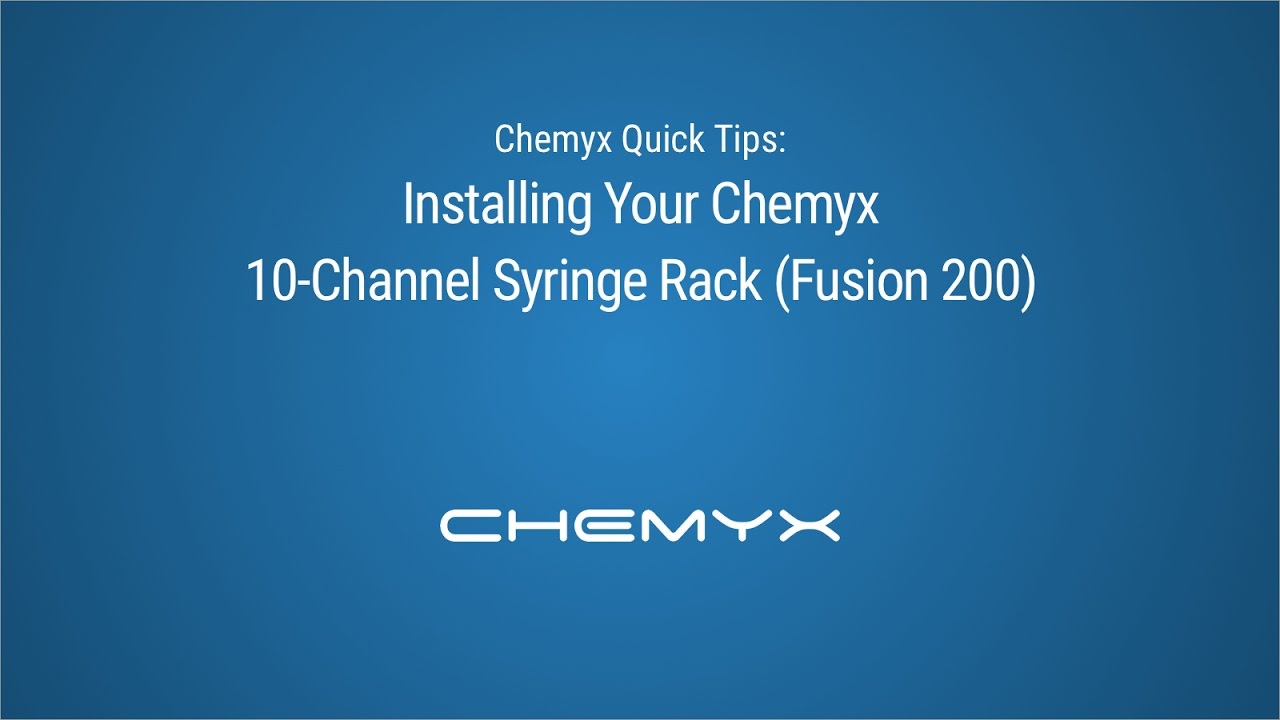 美国Chemyx Fusion 系列精密微量注射泵 如何安装10通道注射器架（Chemyx Fusion 200）