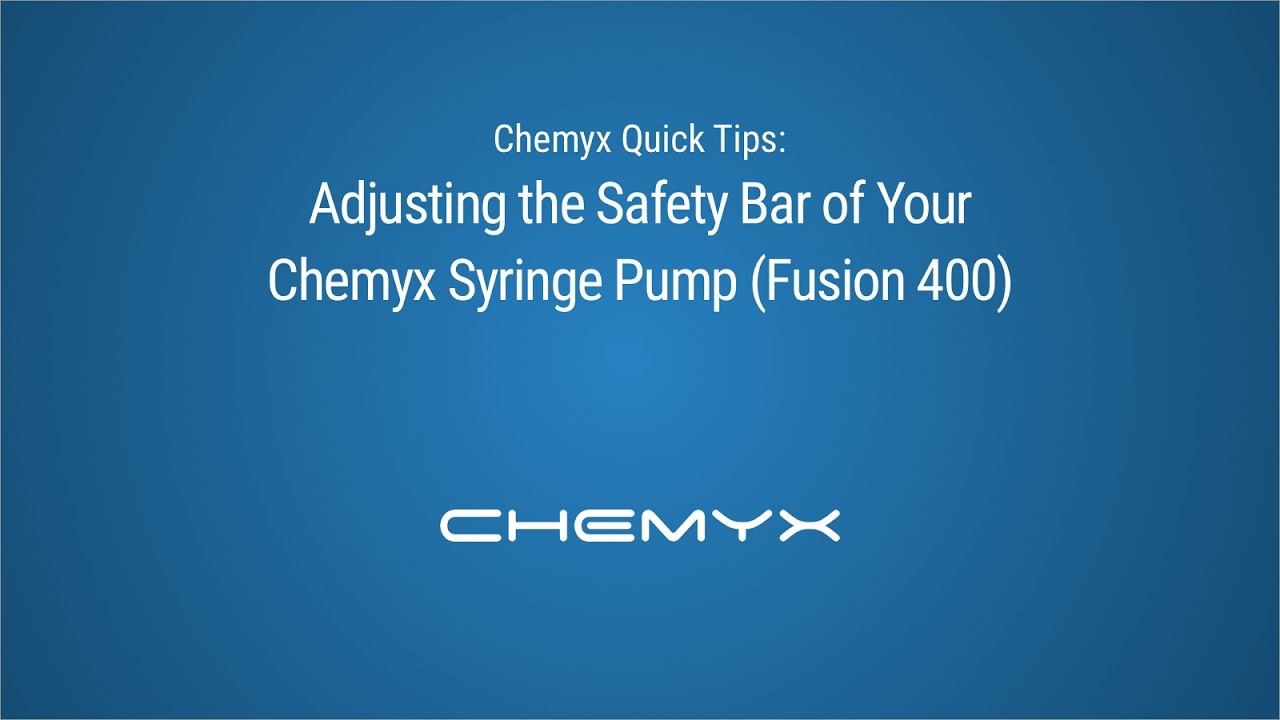 美国Chemyx Fusion 系列精密微量注射泵 如何调整注射泵的安全杆（Chemyx Fusion 400）