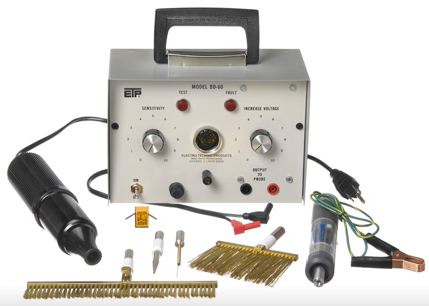 美国Electro-Technic Products（ETP）BD-60 自感式检漏仪，检测表面针孔和缺陷，泄漏检测仪，测试薄涂层，火花测试仪，针孔测试仪