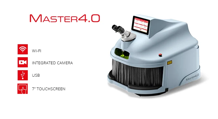Master 4.0激光焊接机， 非常适合银和其他贵金属焊接材料的激光机