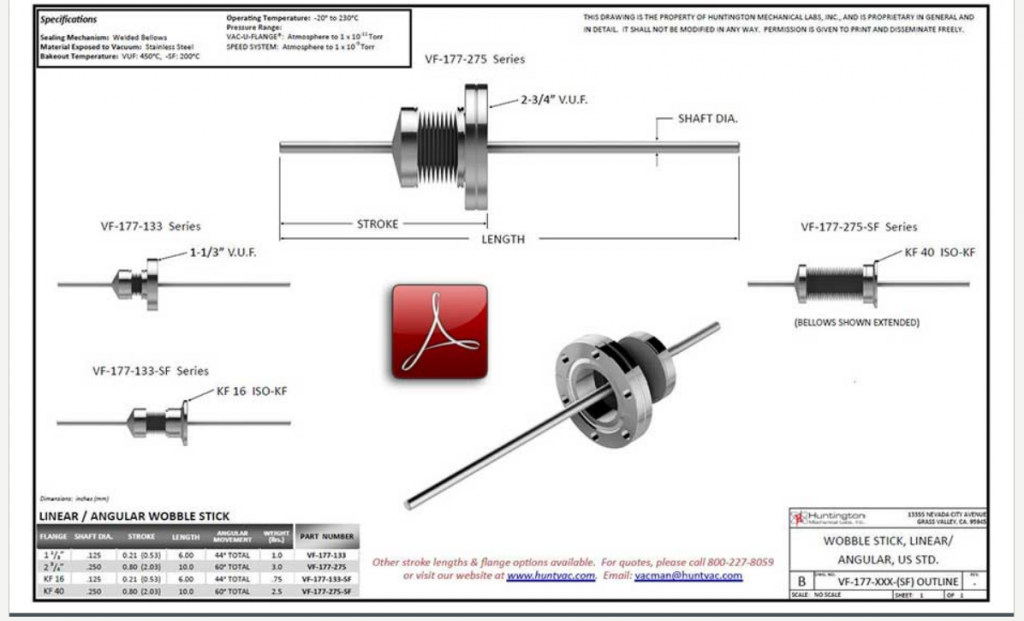 HUNTINGTON UHV & HV LINEAR-ANGULAR 超高真空和高压线性角 - Huntington Vacuum ...
