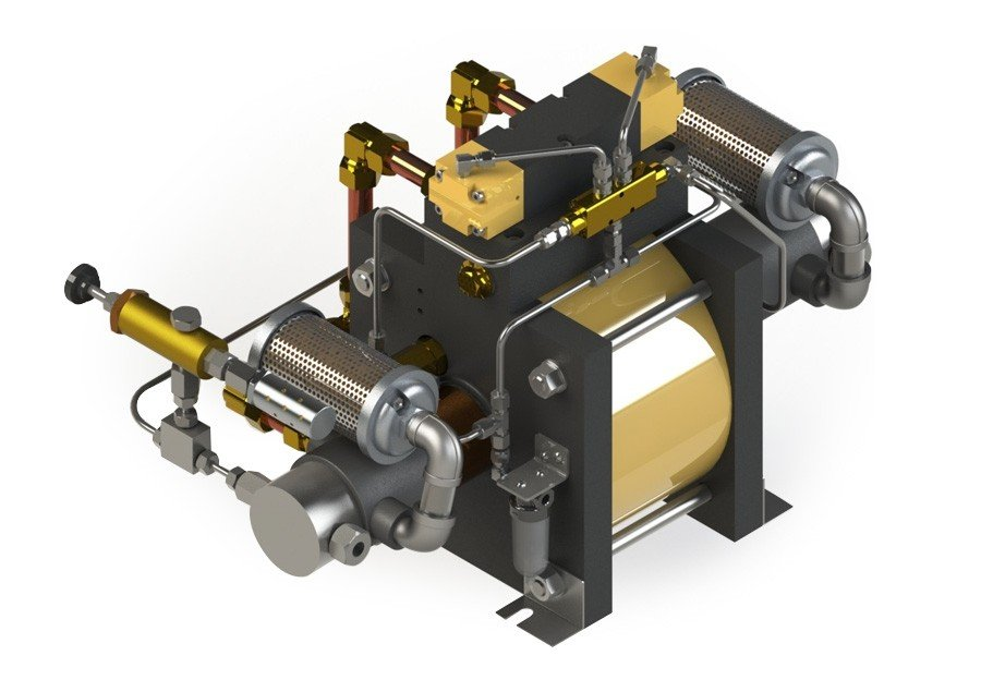 英国Hydratron高压设备 – 气体助推器-2-Stage Double Acting Gas Booster， 2 级双作用气体增压器