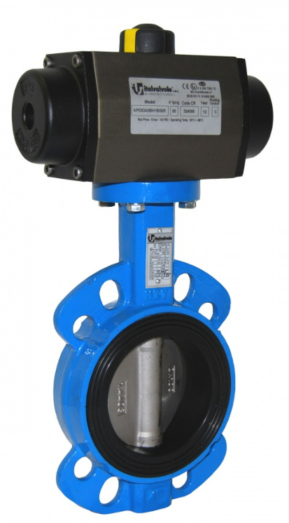 意大利 ITALVALVOLE Butterfly valves 蝶阀 14355 – IVBF/WAF BUTTERFLY V DN125 301E GS/316 EPDM PN06/16 ITAL 40 DE