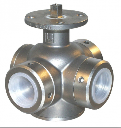 意大利 ITALVALVOLE Ball valves 球阀 13789 – IVBV/D BALL V. 3W-T DN025 316/316 PTFE 1-2-3:CL BS -INTEGRAL