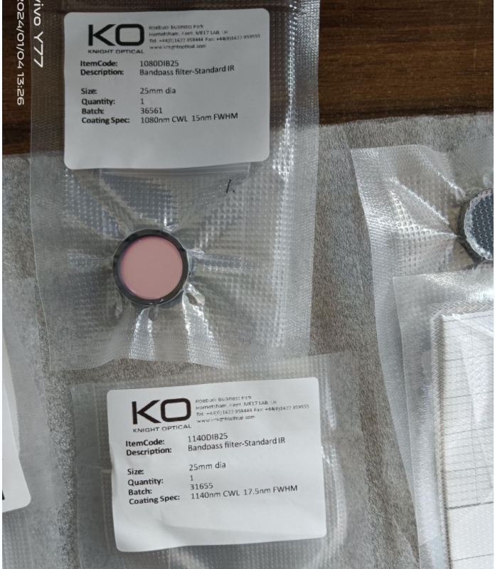 英国Knight Optical 1080nm1080DIB25带通滤波片,二向色滤光片,KO光学供应商,Knight Optical代理