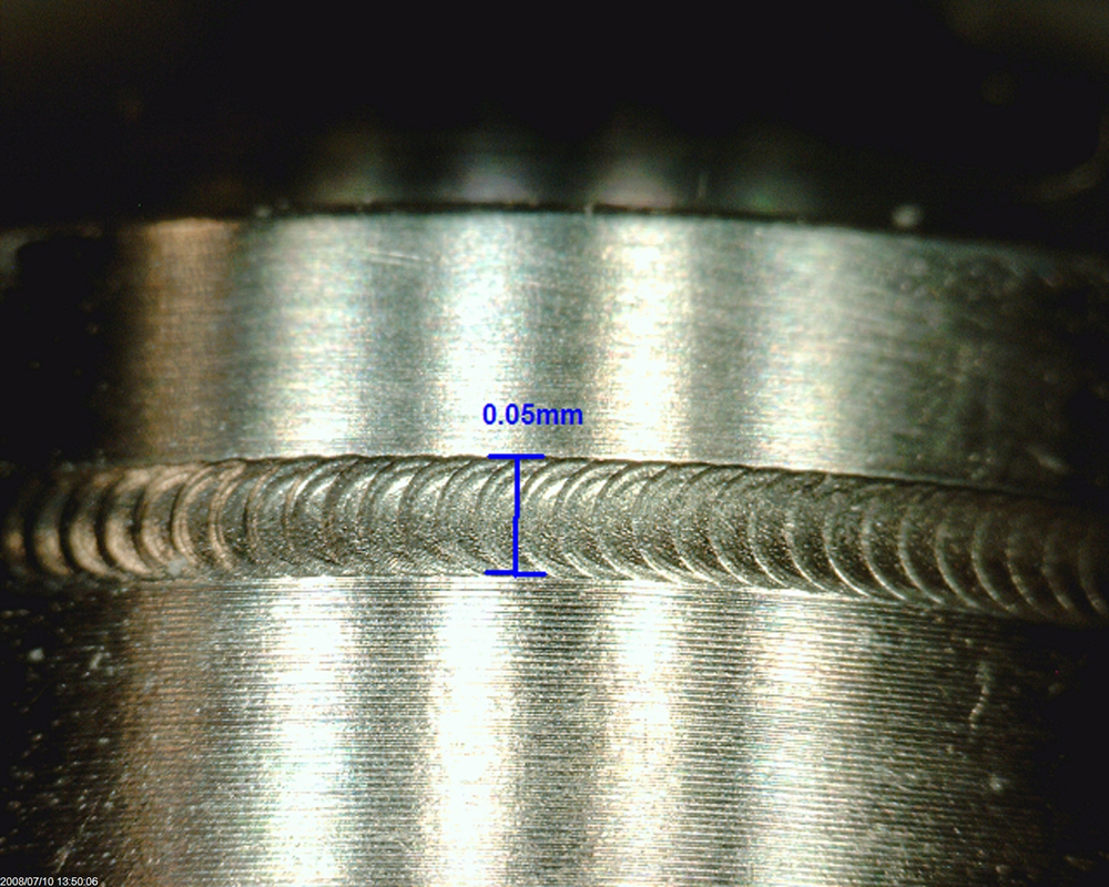 0.05mm激光焊缝