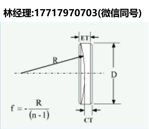 Lattice Electro Optics,LEO,氟化钙平凹透镜,IC-PC-25.4-500