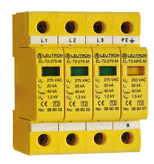 德国LEUTRON EL-T2/3+1-275-FM防雷器,II型避雷器,LEUTRON代理,LEUTRON防水避雷器,LEUTRON电力避雷器