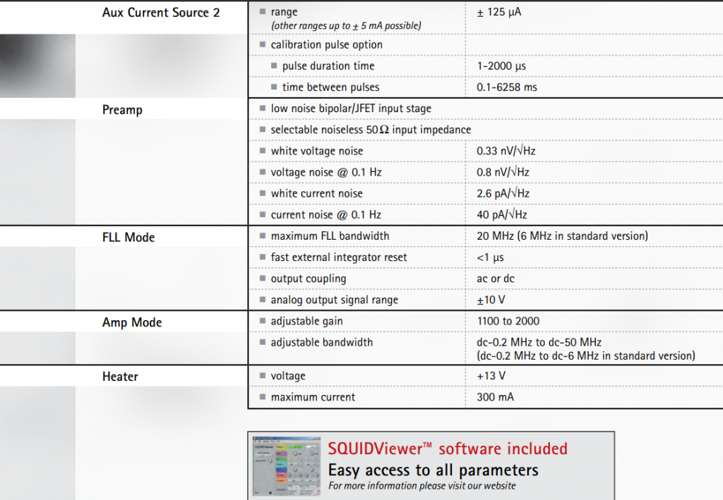 代理Magnicon XXF-1超高带宽dc SQUID超导量子干涉仪