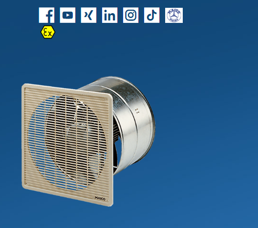 MAICO EZF 20/4 E嵌入式安装轴流壁扇