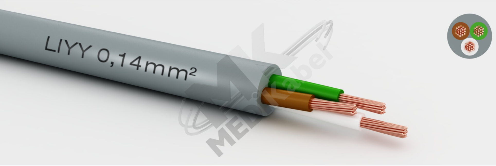 MediKabel 单芯线缆 同轴线缆 多芯线缆  PVC  LiYY 0.14 毫米²