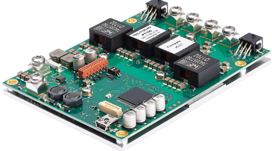 瑞士Meerstetter,TEC 控制器,TEC-1123-HV （2x ±16 A / ±30 V）,双通道 OEM 精密温度控制器/帕尔贴控制器,精确驱动两个独立的帕尔贴元件或电阻加热器