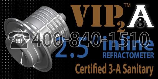Misco VIP2-3A-2.5 | 3-A卫生认证在线折光仪-2.5英寸卫生三夹钳设计