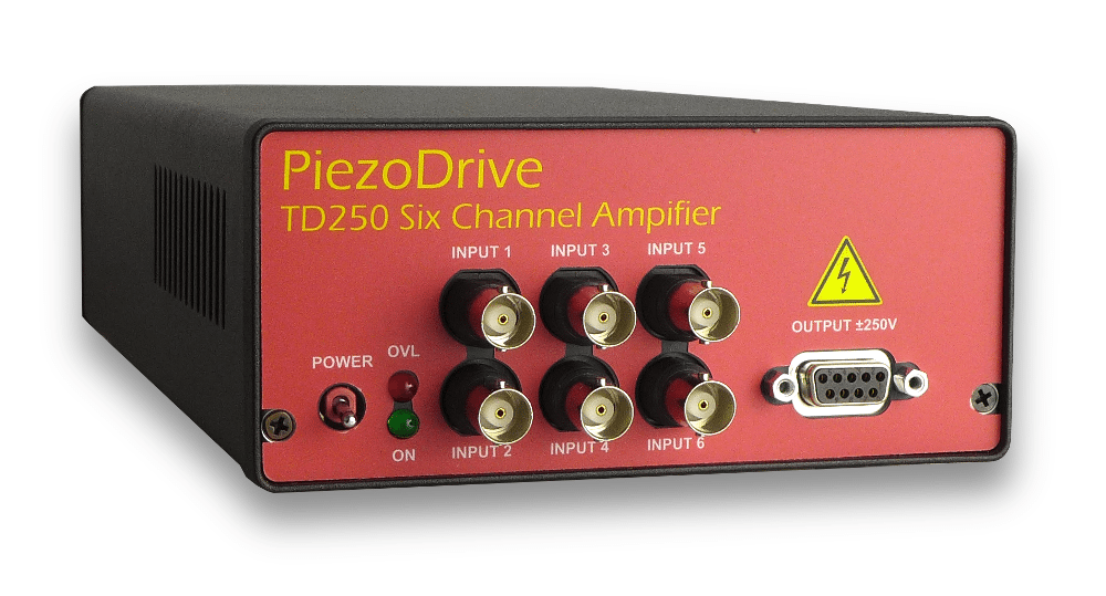 TD250 – Six Channel 250V Amplifier for Driving Piezo Tubes 6通道放大器用于驱动压电管