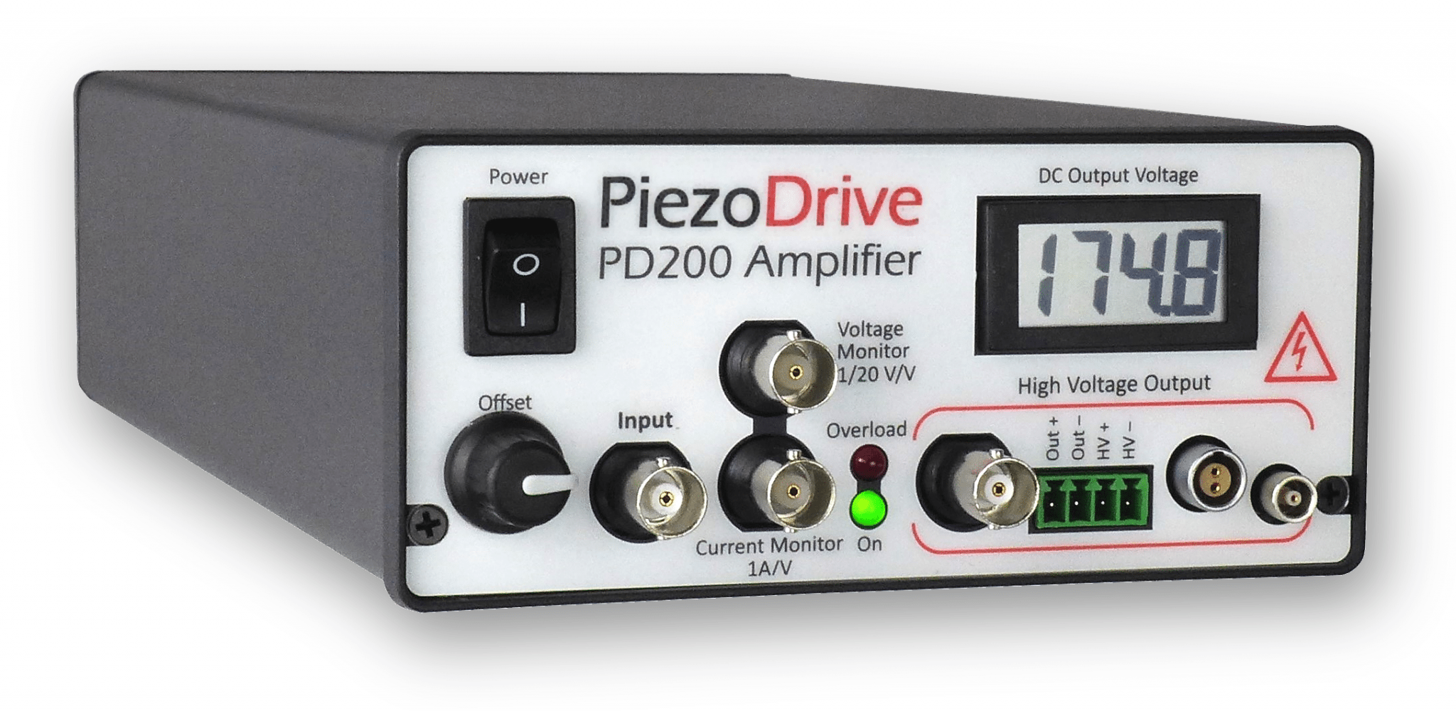 Piezodrive PX200 电压放大器 功率放大器, 用于驱动压电驱动器的高带宽、低噪声线性放大器