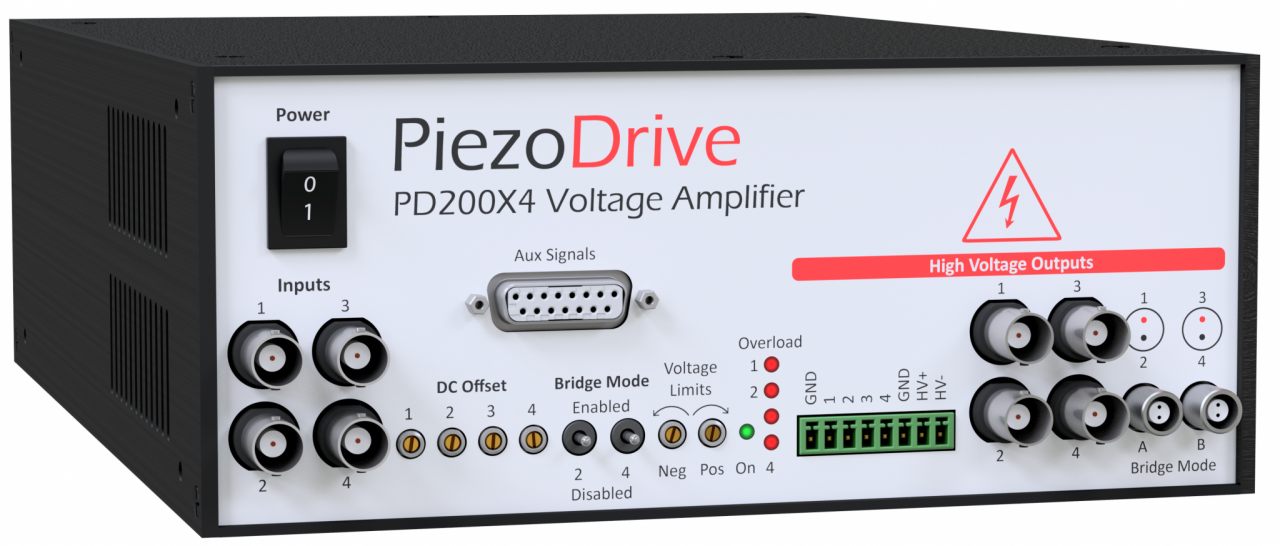 Pd200 PD200X4 - 四通道功率放大器,压电驱动器,多通道驱动电源,