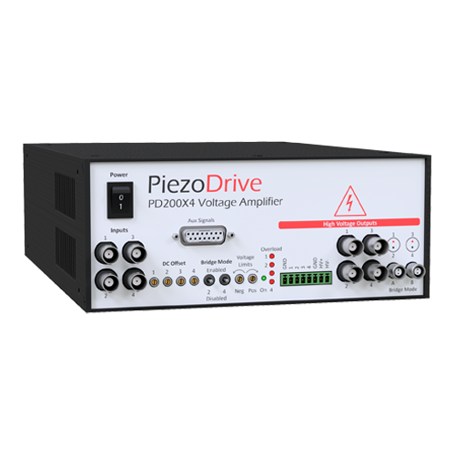 Piezodrive PD200X4电压放大器，四通道功率放大器，适用于电光、超声波、振动控制、纳米定位系统和压电电机等应用