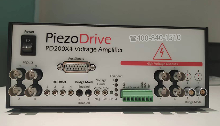 澳大利亚PIEZODRIVE PD200x4 四通道功率放大器，适用于电光、超声波、振动控制、纳米定位系统和压电电机等各种应用