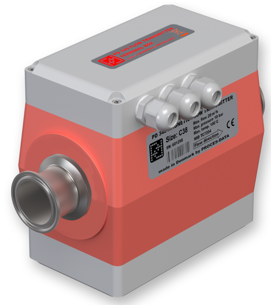 PROCES-DATA,高精度流量变送器,PD340 C38, max. 20 m³/h,610300,611300,610336,611336,611335,611332