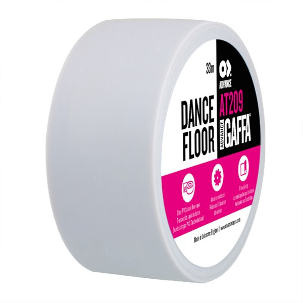 AT209 Durchsichtiges PVC- Advance Gaffa ®-Tanzbodenband