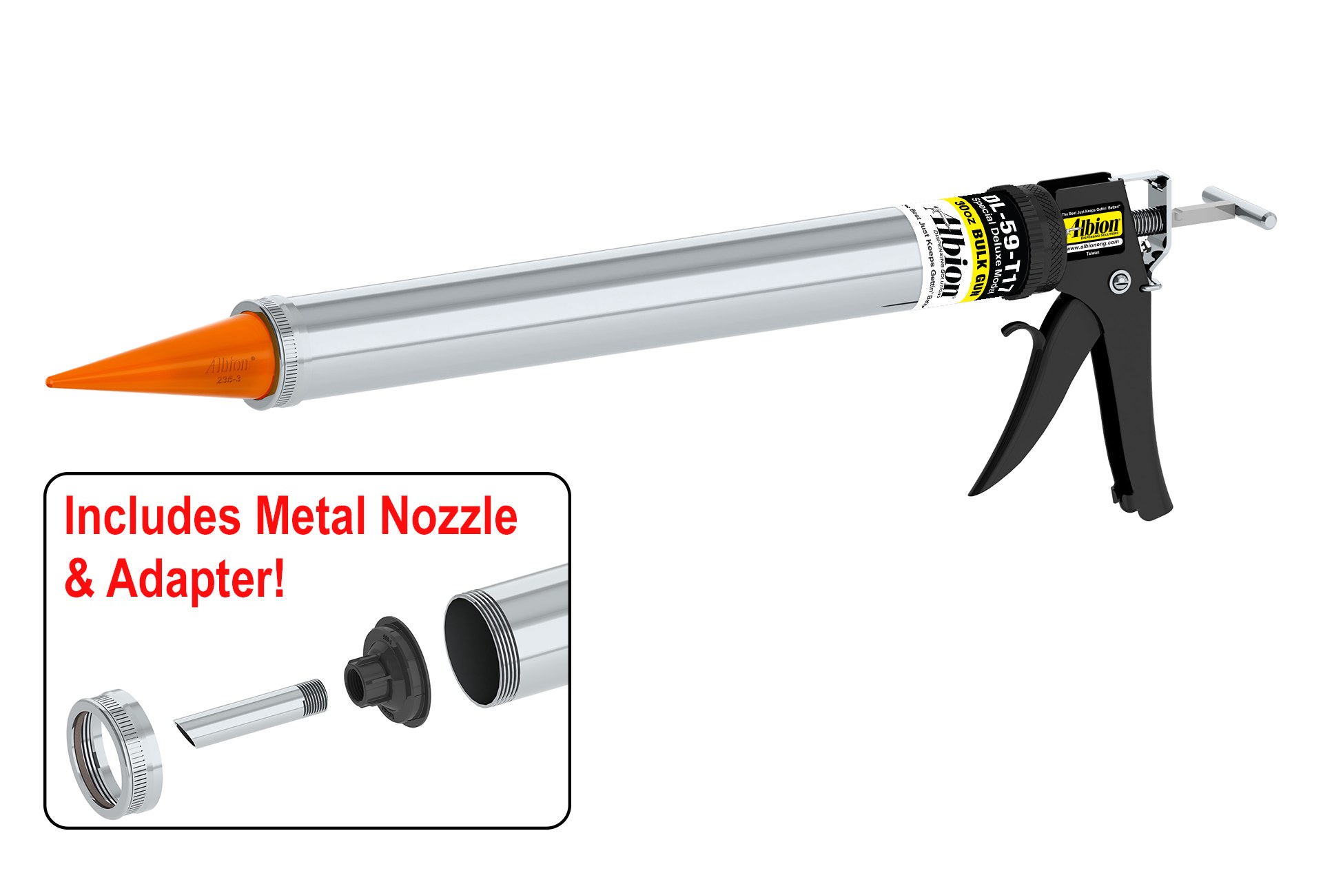 30oz Special Deluxe Manual Bulk Gun with Orange Cone Nozzles
