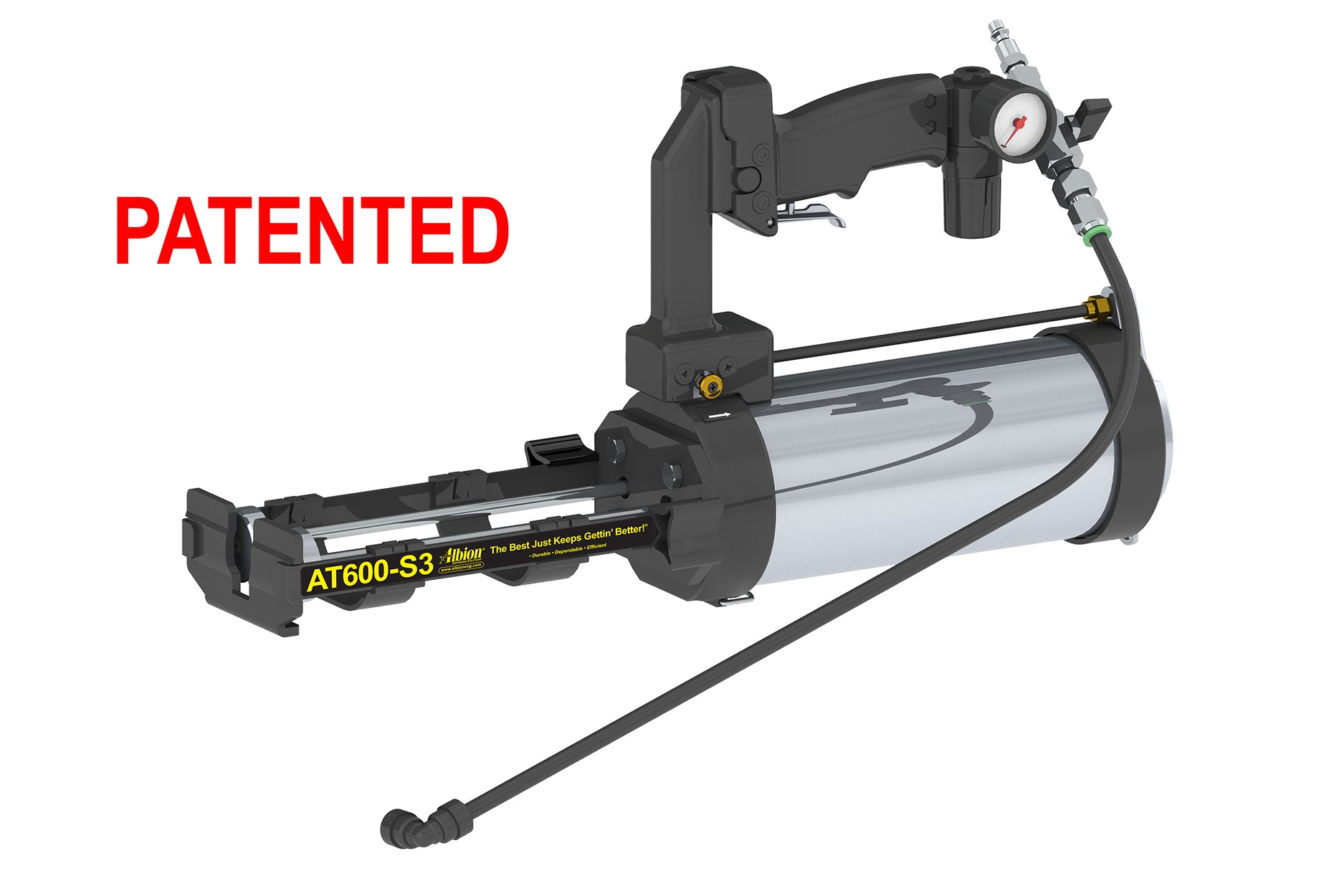 600 Series AT Line Air-Powered Multi-Component Cartridge Gun (1:1, 2:1) w/ Patented Suitcase Handle