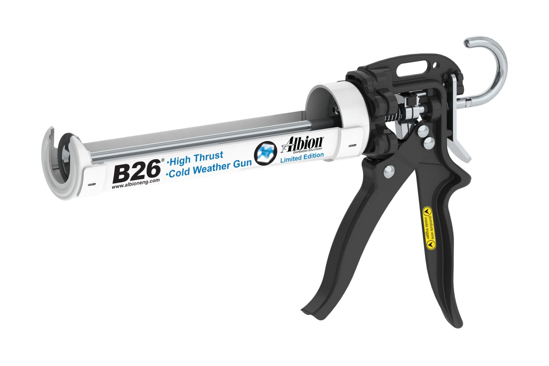 B-Line Cold Weather Manual Cartridge Gun - 1/10 Gallon Capacity with Highest Thrust 26:1 Drive - Albion Engineering