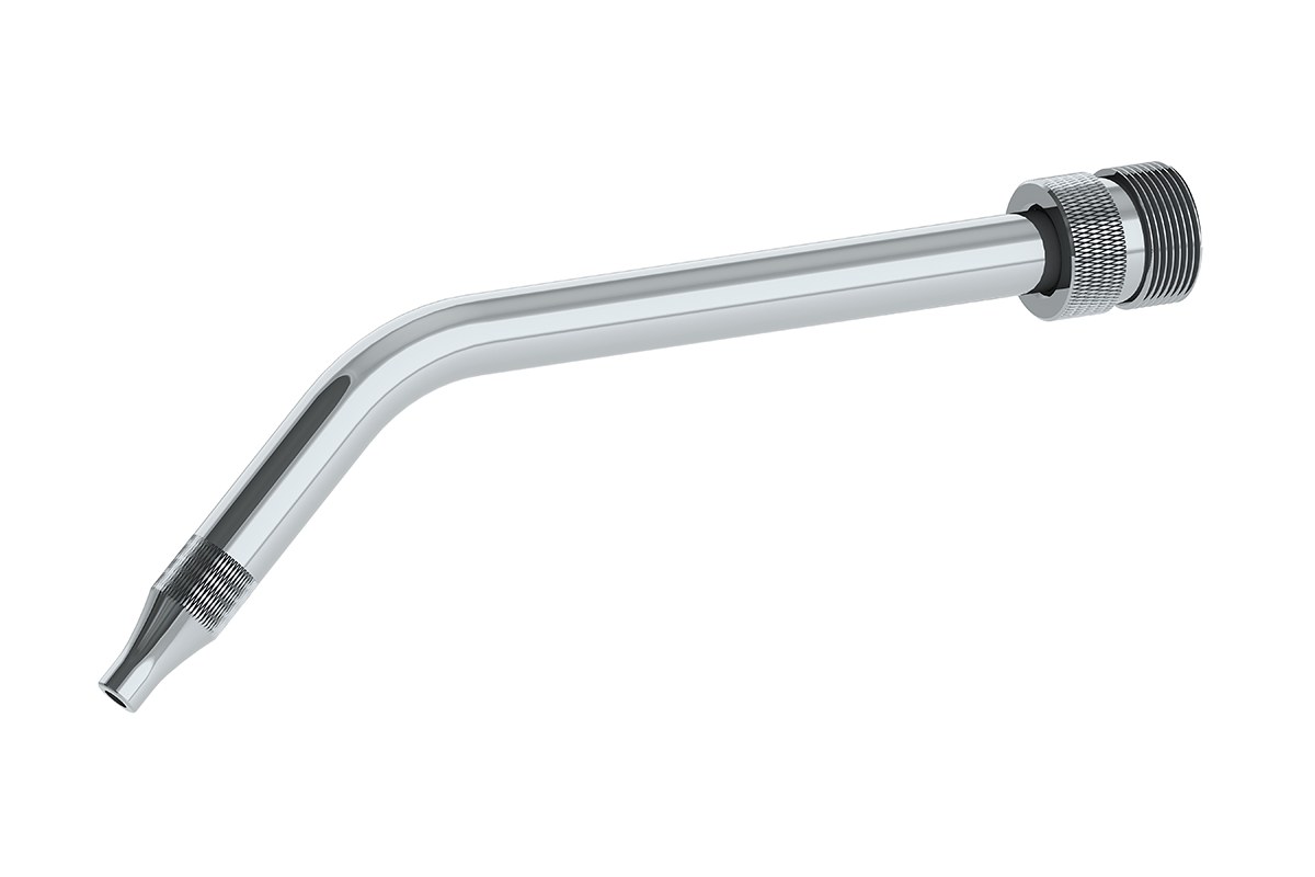 Bent Metal Nozzle 1/8 Inches ID, 5 Inch Long