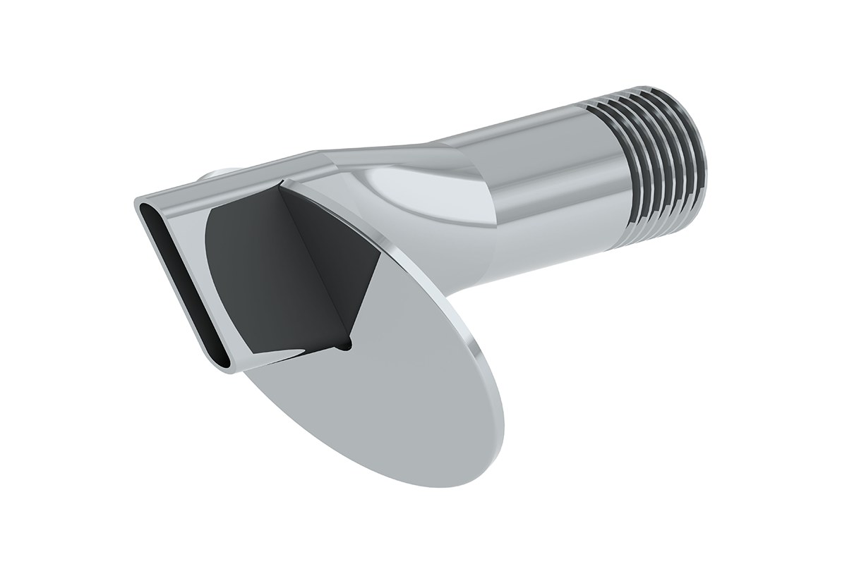 Bevel End Metal Nozzle, 1/8