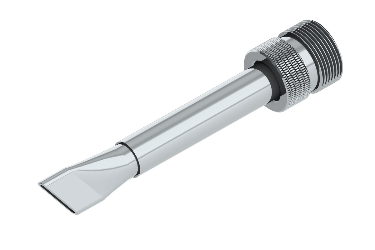 Bevel End Metal Slot Nozzle, 3/64