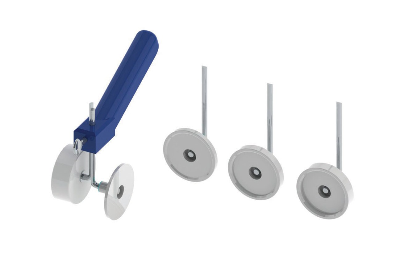 Corner Model Backer Rod Insertion Tool with 1/8 , 1/4, 3/8 and 1/2 Inch Wide Insertion Tools