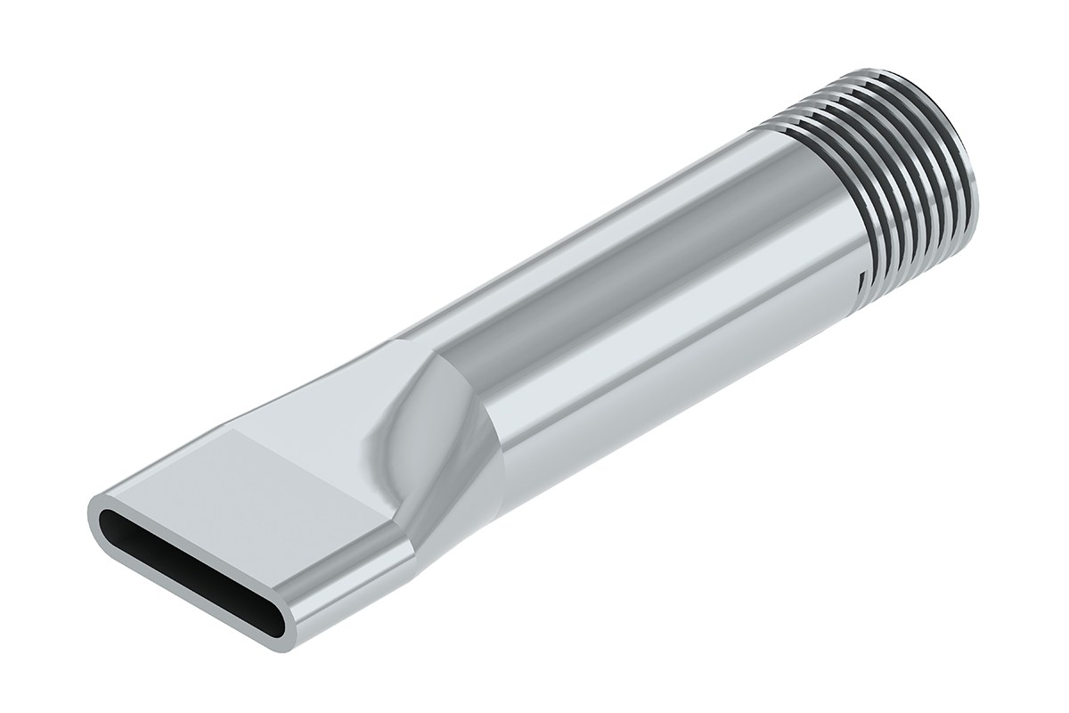 Metal Nozzle 1/8 Inch by 3/4 Inch Ribbon Bead