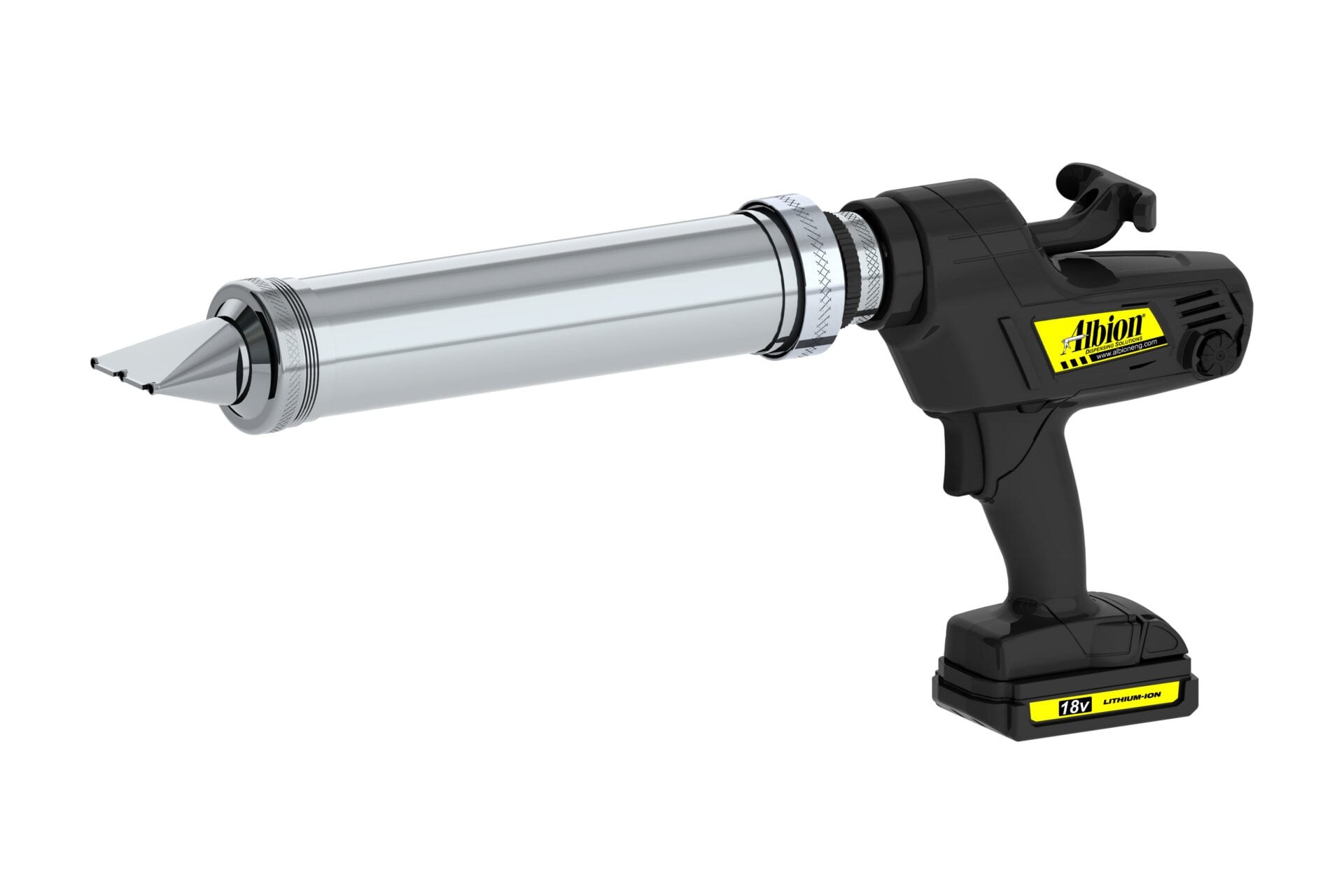 NEW! 1 Quart Cordless Cartridge Gun w/ Full Barrel and Cove Base Molding Cap 18 Volt