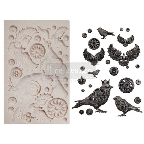 Finnabair Moulds - Clockwork Sparrows - 1 pc, 5