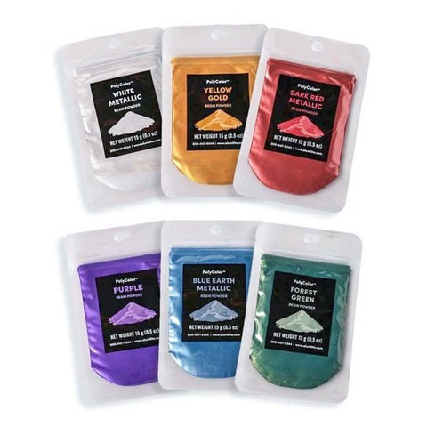 PolyColor Resin Powder Primary 6pk - 15g