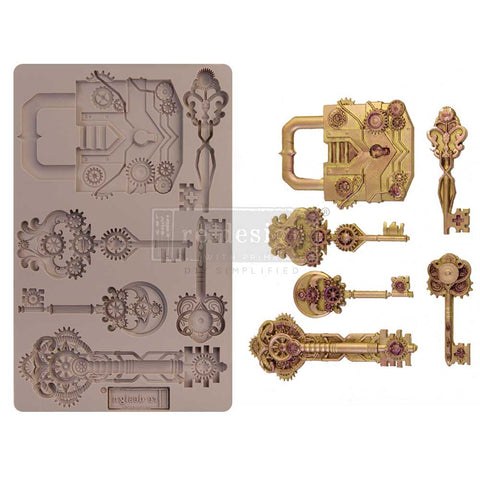 Redesign Decor Moulds® - Mechanical Lock & Keys - 1 pc, 5